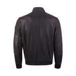 Load image into Gallery viewer, UK Flag Embossed Bomber Leather Jacket with Stripes - KME means the very best
