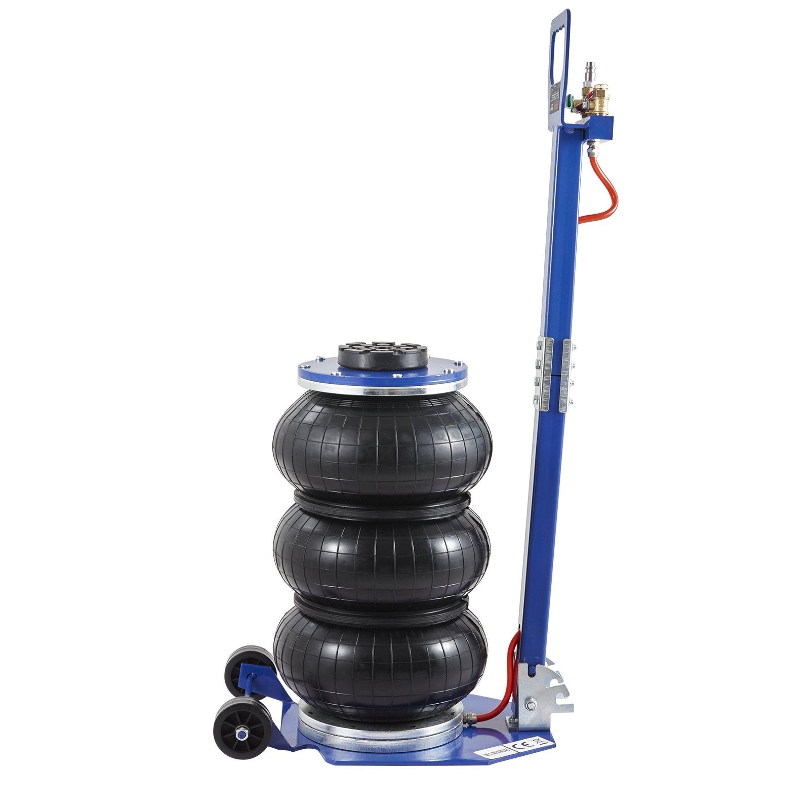 VEVOR 3 Ton Air Jack - 17.7" Lift, Triple Bag, Fast Pneumatic Jack with Steel Pipes & Adjustable Handles (Blue) - KME means the very best