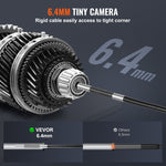 Load image into Gallery viewer, VEVOR Articulating Borescope Camera with Light, Two - Way Articulated Endoscope Inspection Camera with 6.4mm Tiny Lens, 5&quot; IPS 1080P HD Screen, 8X Zoom, 8 LED Light Snake Camera for Automotive, Plumbing - KME means the very best
