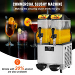 Load image into Gallery viewer, VEVOR Commercial Slushy Machine, 24L/6.4Gal Two Bowls, 100 Cup Margarita Smoothie Frozen Drink Maker, 640W Stainless Steel Margarita Machine, Slushie Machine for Party Cafe Restaurants Bars Home - KME means the very best
