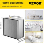 Load image into Gallery viewer, VEVOR HEPA Replacement Filter, 24&#39;&#39;x24&#39;&#39;x11.5&#39;&#39; AC Filter, True HEPA Pleated Air Filter, Air Filter Replacement with Galvanized Frame, 99.97% Standard Filter Compatible for HEPA Filter Novair 2000 - KME means the very best
