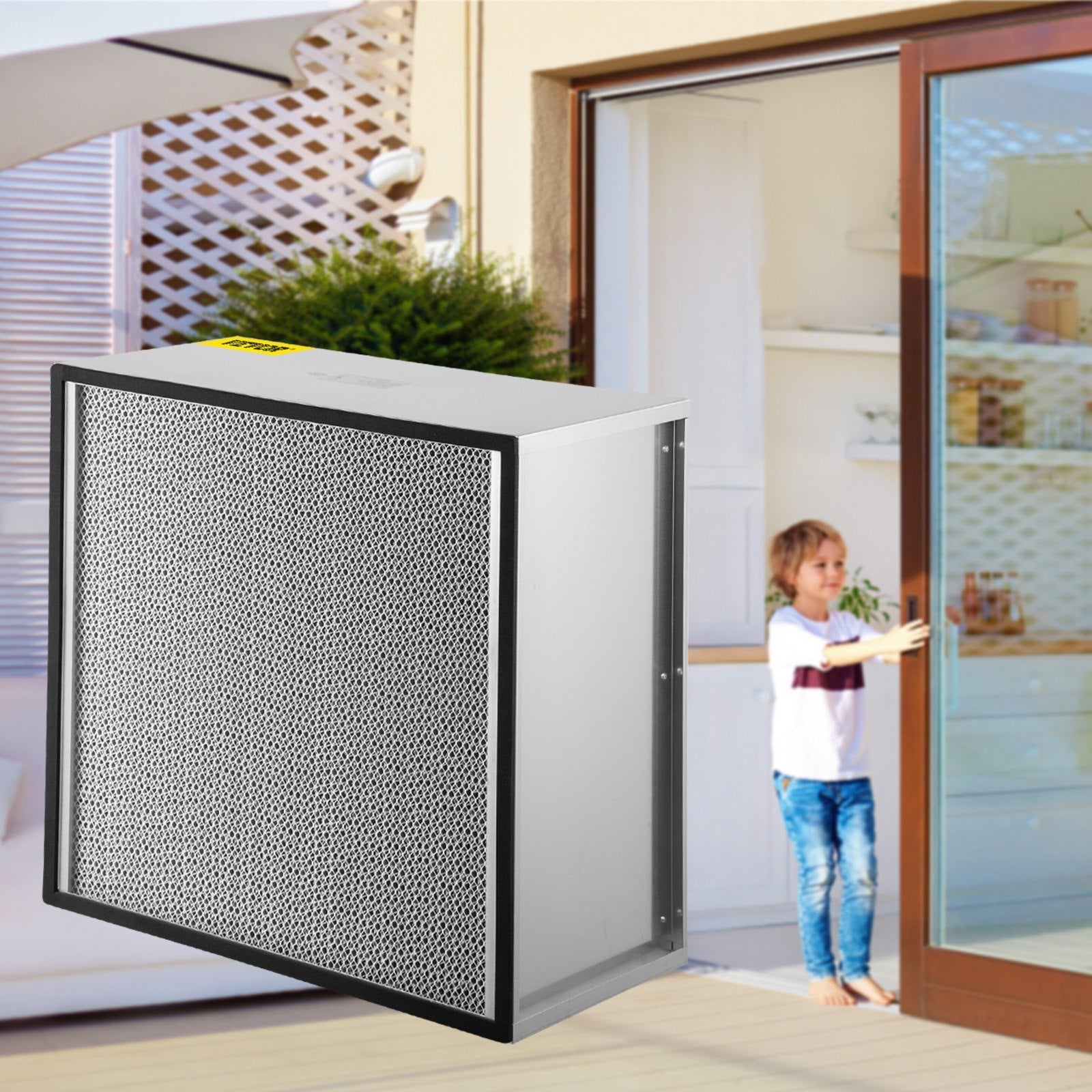 VEVOR HEPA Replacement Filter, 24''x24''x11.5'' AC Filter, True HEPA Pleated Air Filter, Air Filter Replacement with Galvanized Frame, 99.97% Standard Filter Compatible for HEPA Filter Novair 2000 - KME means the very best