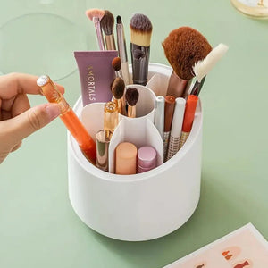 Vibe Geeks 360° Rotating Compartment Dustproof Makeup Brushes Storage Organizer - KME means the very best