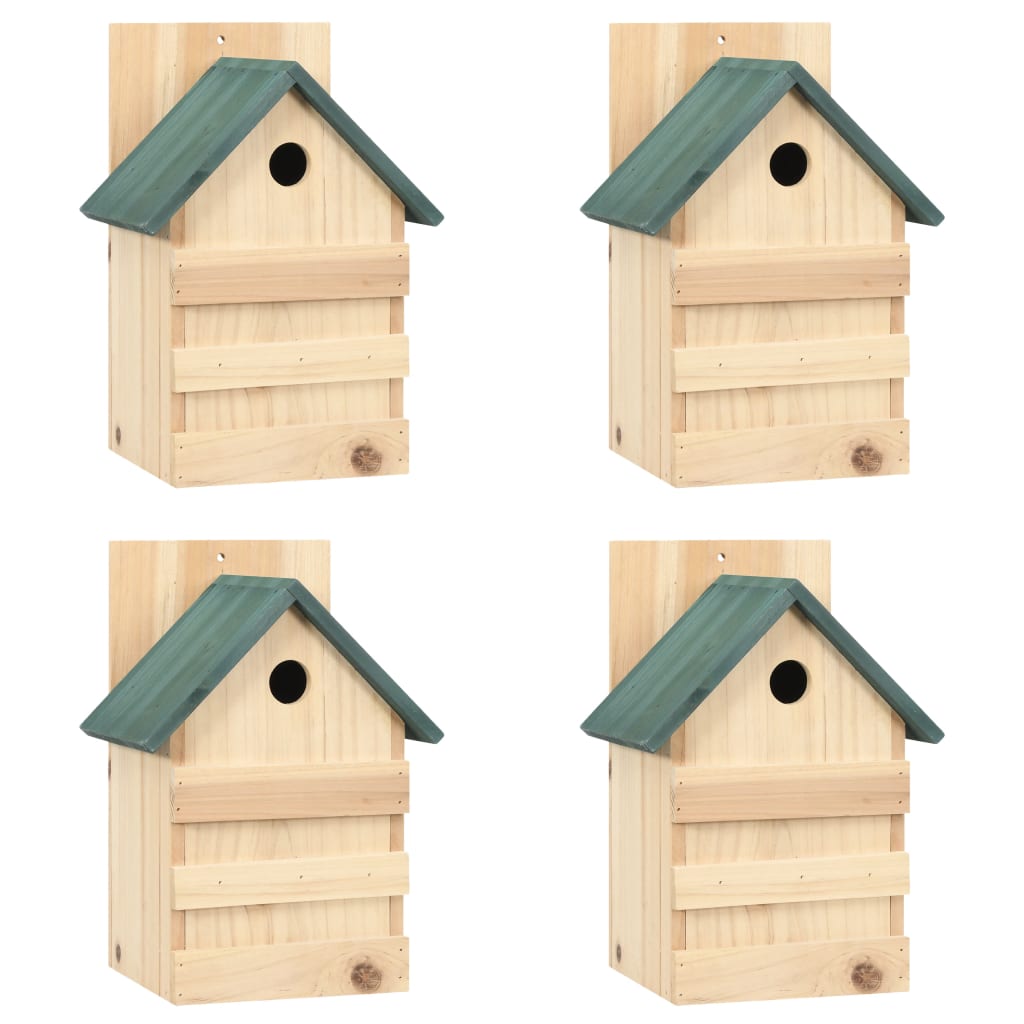 vidaXL Bird Houses 4 pcs 9.1"x7.5"x13" Firwood - KME means the very best