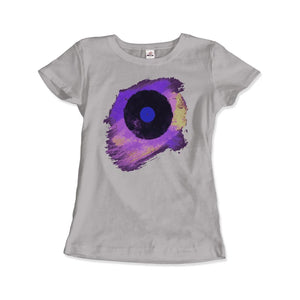 Vinyl Record Made of Paint Scattered in Purple Tones T - Shirt - KME means the very best