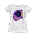 Load image into Gallery viewer, Vinyl Record Made of Paint Scattered in Purple Tones T - Shirt - KME means the very best
