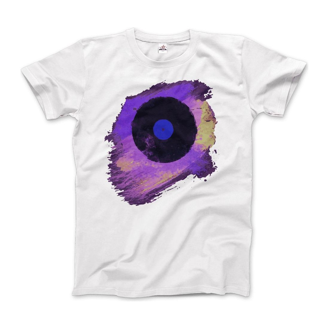 Vinyl Record Made of Paint Scattered in Purple Tones T - Shirt - KME means the very best