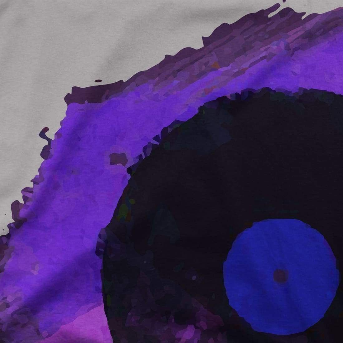 Vinyl Record Made of Paint Scattered in Purple Tones T - Shirt - KME means the very best