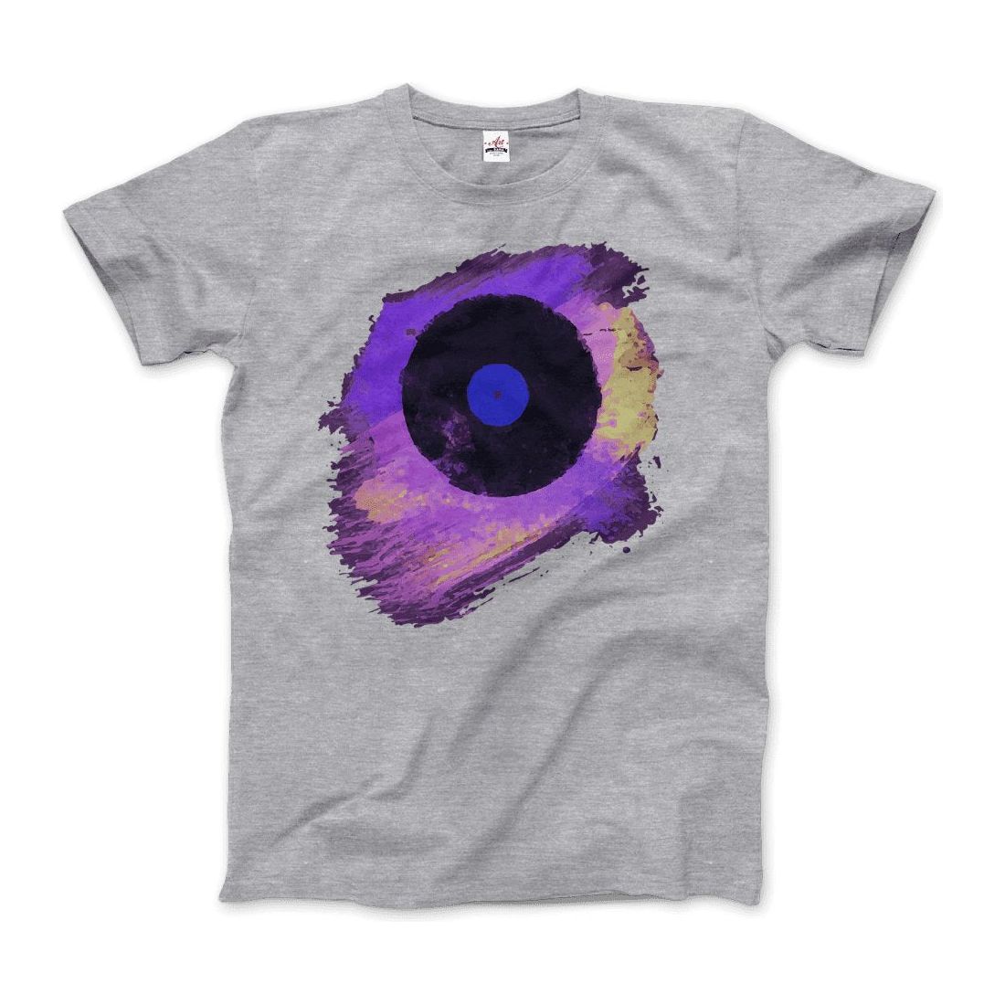 Vinyl Record Made of Paint Scattered in Purple Tones T - Shirt - KME means the very best