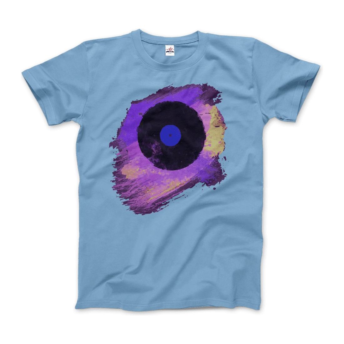 Vinyl Record Made of Paint Scattered in Purple Tones T - Shirt - KME means the very best