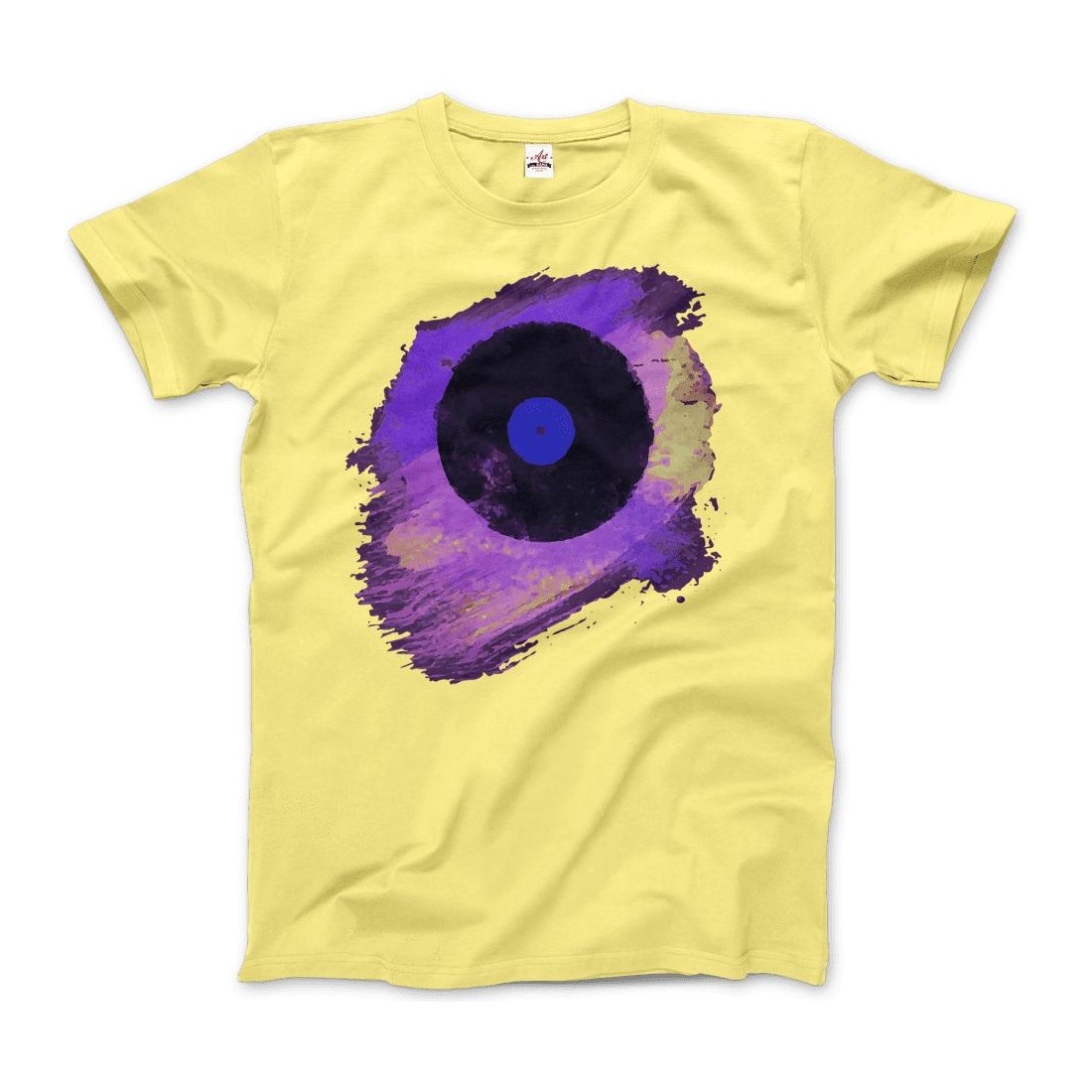 Vinyl Record Made of Paint Scattered in Purple Tones T - Shirt - KME means the very best