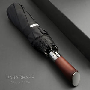 Windproof Large Umbrella for Men - Fully Automatic 8 Ribs Heavy Rain Outdoor Wooden Folding Umbrella - KME means the very best