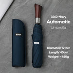 Load image into Gallery viewer, Windproof Large Umbrella for Men - Fully Automatic 8 Ribs Heavy Rain Outdoor Wooden Folding Umbrella - KME means the very best
