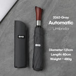 Load image into Gallery viewer, Windproof Large Umbrella for Men - Fully Automatic 8 Ribs Heavy Rain Outdoor Wooden Folding Umbrella - KME means the very best
