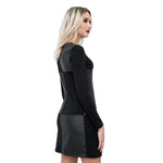 Load image into Gallery viewer, Women Vintage Leather Patchwork Elegant Dress - KME means the very best
