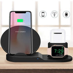 Load image into Gallery viewer, 3 In 1 Wireless Dock For Apple watch station Charger stand For Airpods for IPhone 12 11 10 9 iWatch series 6 se 5 4 3 2 1 - KME means the very best
