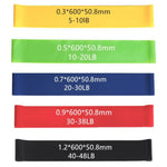 Load image into Gallery viewer, 5 Piece Set of Resistance Body Bands with Carry Bag - KME means the very best
