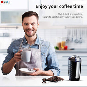 5Core Electric Coffee Grinder -Stainless Steel -4.5oz Capacity with Easy On/Off 5 Core CG 01 Black & Brown - KME means the very best