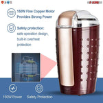 Load image into Gallery viewer, 5Core Electric Coffee Grinder -Stainless Steel -4.5oz Capacity with Easy On/Off 5 Core CG 01 Black &amp; Brown - KME means the very best
