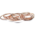 Load image into Gallery viewer, Adjustable Hammered Copper Overlap Bangle For Him or Her - KME means the very best
