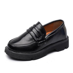 AINYFU - Boys Girls Leather Shoes Kids Wedding Show School Dress Flats Shoes Light Classic Children Performance Penny Loafers - KME means the very best