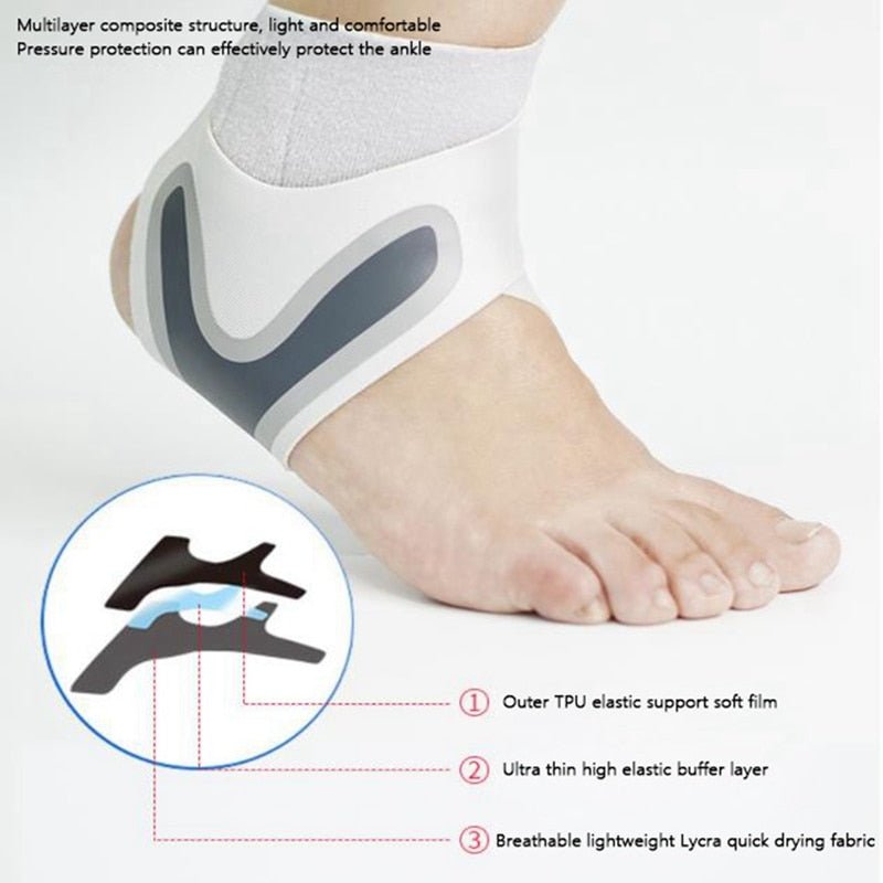 Ankle Support Brace Elastic High Protect Guard Band Safety Running Basketball Fitness Foot Heel Wrap Bandage - KME means the very best