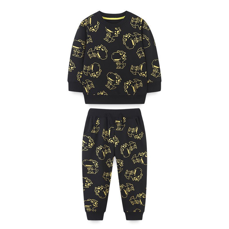 Autumn Dinosaur Pattern Hoodie Clothing Sets - KME means the very best