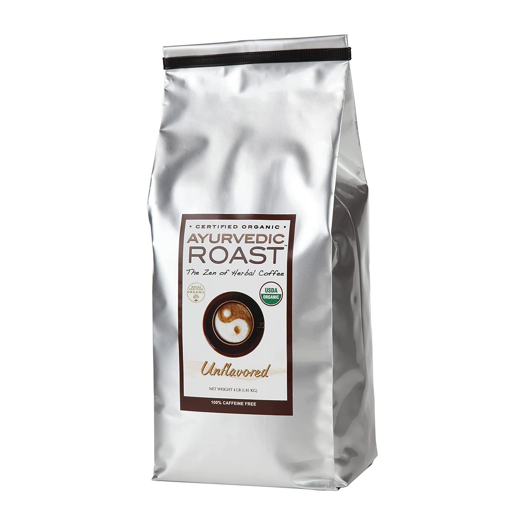 Ayurvedic Roast - Organic Coffee Substitute, Caffeine Free Grain Coffee with Barley Chicory Ashwagandha Brahmi - Unflavored - KME means the very best