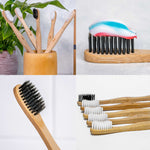 Load image into Gallery viewer, Bamboo Toothbrush Set 5-Pack - Bamboo Toothbrushes with Medium Bristles for Adults - Eco-Friendly, Biodegradable, Natural Wooden Toothbrushes - KME means the very best
