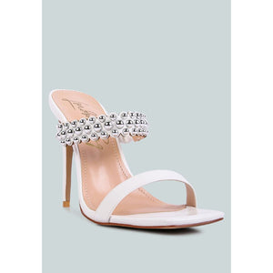 Bandy Stiletto Heels Metal Stud Sandals For Women - KME means the very best