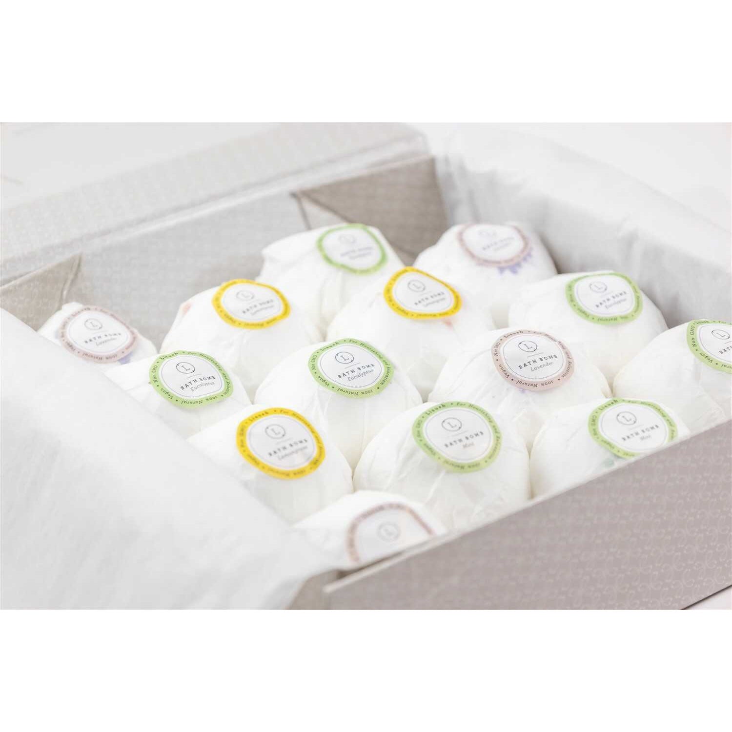 Bath Bombs Gift Box, Set of 14 Big 100% Natural Relaxing Bath Bombs - KME means the very best