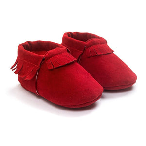 Baywell - PU Suede Leather Newborn Baby Moccasins Shoes Soft Soled Non-slip Crib First Walker - KME means the very best