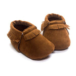 Load image into Gallery viewer, Baywell - PU Suede Leather Newborn Baby Moccasins Shoes Soft Soled Non-slip Crib First Walker - KME means the very best
