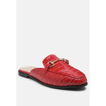 Load image into Gallery viewer, Begonia Buckled Faux Leather Croc Mules Slippers For Women - KME means the very best
