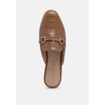 Load image into Gallery viewer, Begonia Buckled Faux Leather Croc Mules Slippers For Women - KME means the very best
