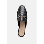 Load image into Gallery viewer, Begonia Buckled Faux Leather Croc Mules Slippers For Women - KME means the very best
