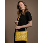 Load image into Gallery viewer, Bella Mustard Yellow Vegan Mini Crossbody Bag - KME means the very best
