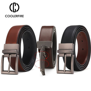 Belt Men Reversible Casual High Quality Belt Man Genuine Leather Belt Male Strap Luxury Trouser Jeans Dress Belt For Men - KME means the very best
