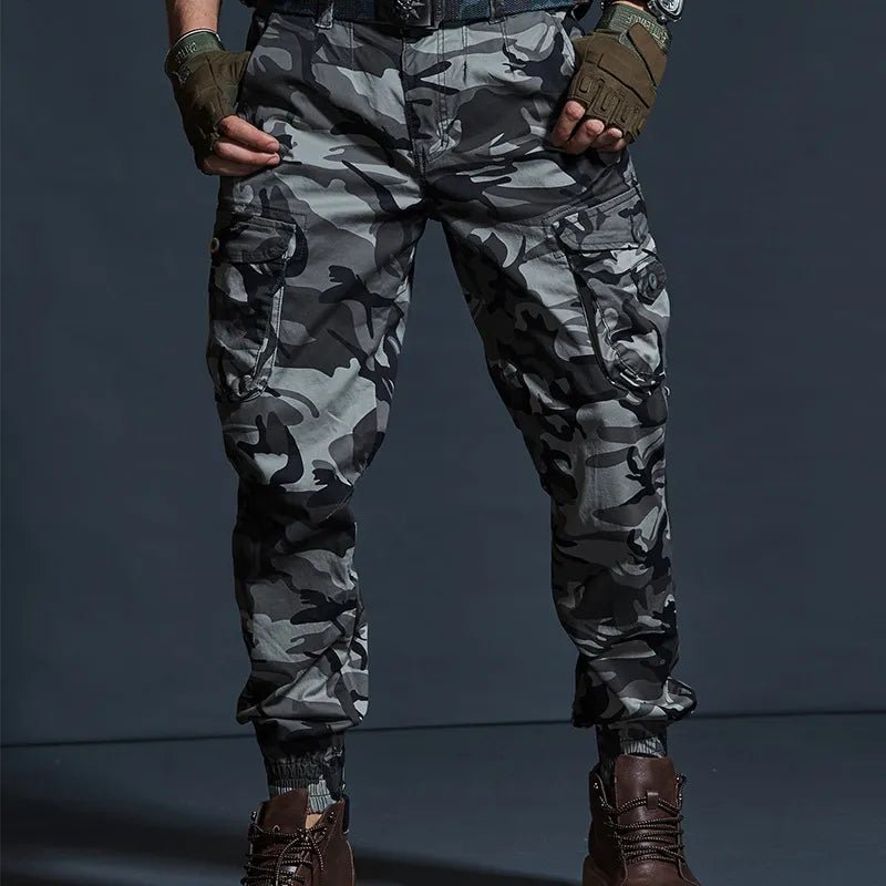 Bird Mountain GZ691# Men's Khaki Cargo Pants | Tactical Joggers, Multi-Pocket Design - KME means the very best