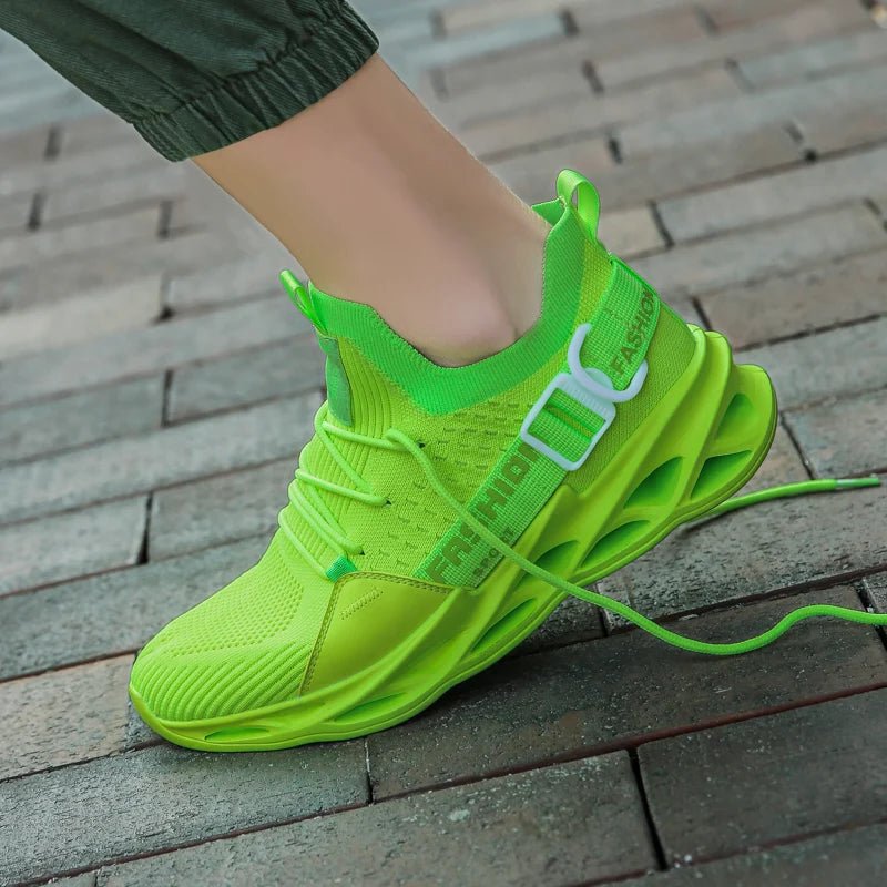 Breathable Platform Sneakers - Unisex Mesh Sport Shoes | Stylish Yellow Vulcanize Shoes for Running and Casual Wear | Lace-up, True-to-Size Fit - KME means the very best