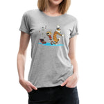 Load image into Gallery viewer, Calvin and Hobbes Dancing with Record Player T-Shirt - KME means the very best
