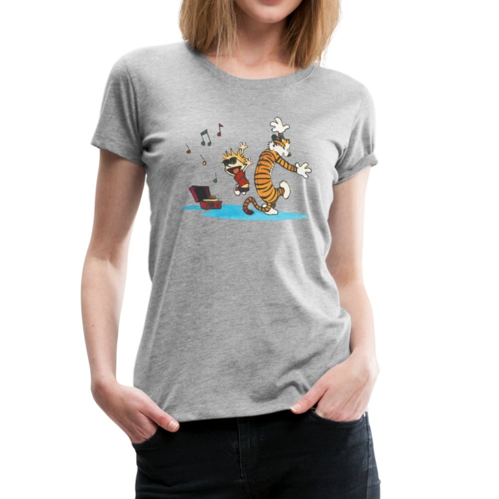 Calvin and Hobbes Dancing with Record Player T-Shirt - KME means the very best