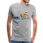 Load image into Gallery viewer, Calvin and Hobbes Dancing with Record Player T-Shirt - KME means the very best
