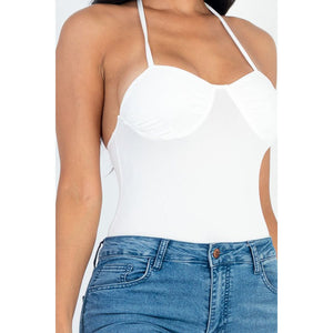 Captivating Allure: Back Tie Chic in Capella's Bustier Bodysuit - KME means the very best