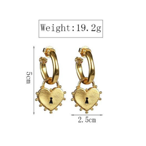 Locked Heart Earrings-5