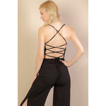 Load image into Gallery viewer, Daring Allure: Capella&#39;s Split Wide Leg Jumpsuit with Cowl Neck - KME means the very best
