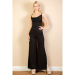 Load image into Gallery viewer, Daring Allure: Capella&#39;s Split Wide Leg Jumpsuit with Cowl Neck - KME means the very best
