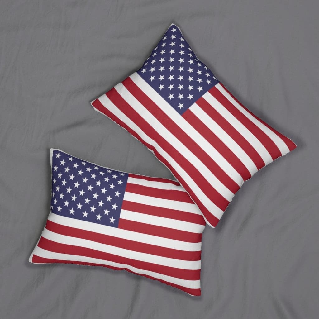 Decorative Lumbar Throw Pillow, Usa Flag Pattern - KME means the very best