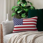 Load image into Gallery viewer, Decorative Lumbar Throw Pillow, Usa Flag Pattern - KME means the very best
