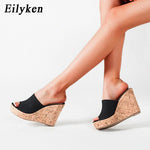 Load image into Gallery viewer, Eilyken - Casual Cozy Platform Wedges Heels Slippers Ladies Fashion Open Toe Roman Women Sandals Shoe Size 36-43 - KME means the very best
